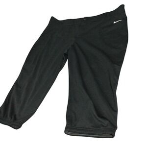 Nike Black Athletic Polyester Shorts Capris Capri Pants‎ Women Size XXL